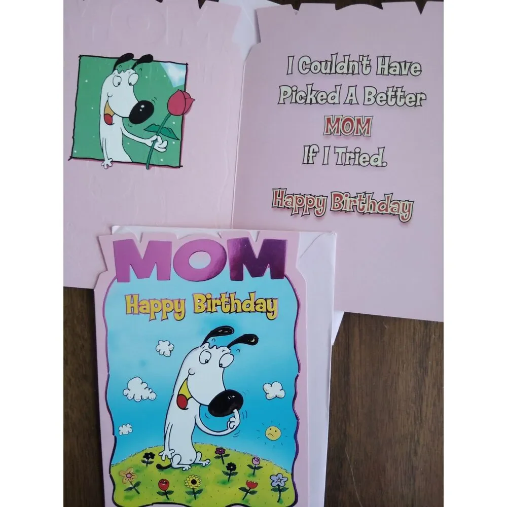 Happy Birthday Designer Greeting Cards  for Mom Lot of 9 w/ Envelopes